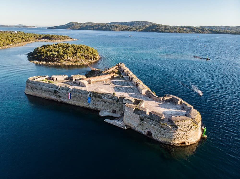 St Nicholas Fortress at the entrance to St Anthony's Channel, Šibenik